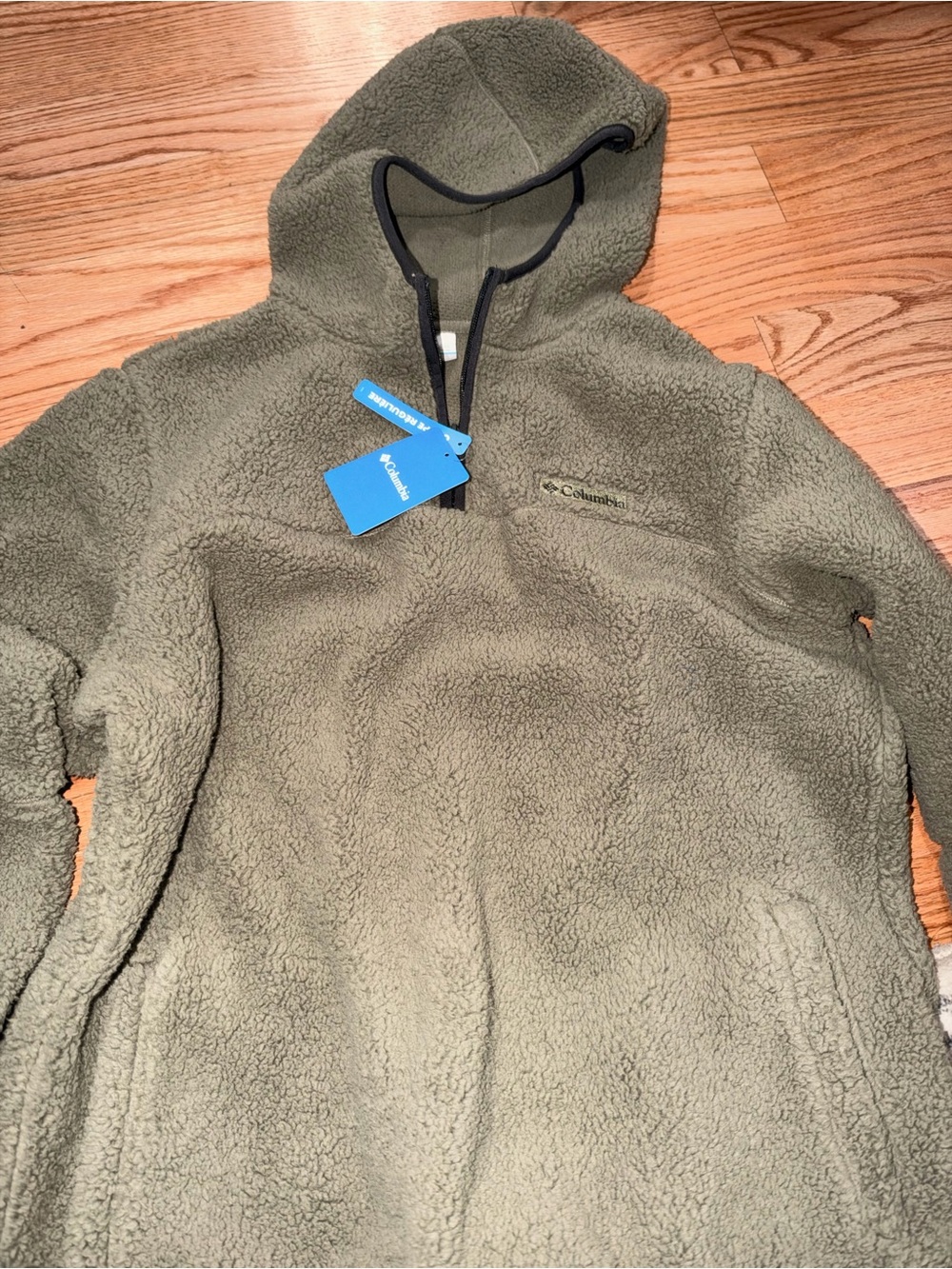 Columbia Men’s Olive Green Sherpa Zip Hoodie